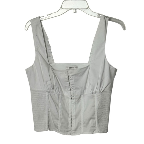 Guess corset crop top club wear sexy bustier going out top fitted size M white - Picture 1 of 9